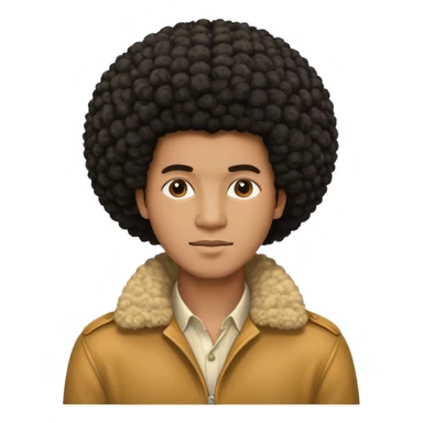 Homme noir avec un afro et style  sticker
