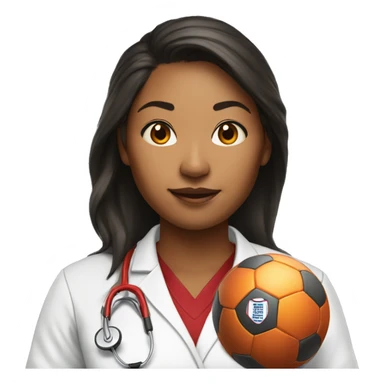 stanford physician asian black woman giving viewer a soccer red card sticker