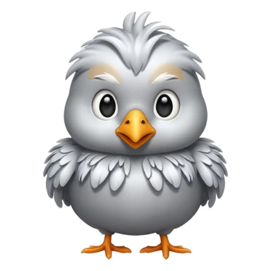 silver little chicken sticker