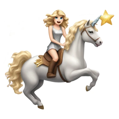 Taylor swift riding unicorn sticker