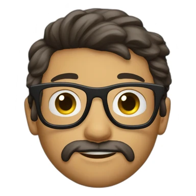un joven con gafas y barba guapo sticker