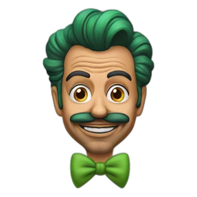 Eugenio Derbez clown with green air sticker