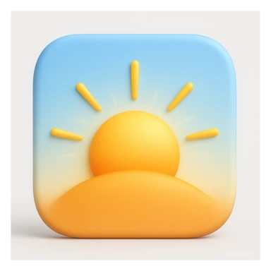 emoji stile iphone 3d che rappresenta la mattina presto come orario sticker