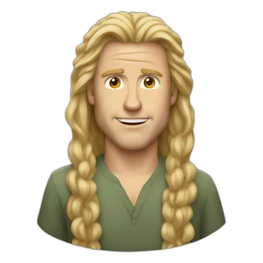 will ferrel with long blonde straight hair sticker