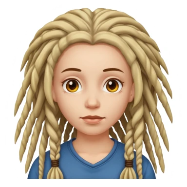 white girl with dreadlocks sticker