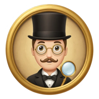 can you change that to him looking through a long monocle sticker