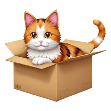 Cat in a shoebox  sticker