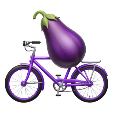 eggplant on a bicycle sticker