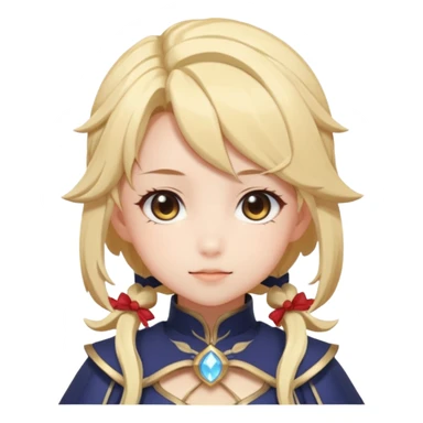 Cute Lumine from Genshin Impact in Photorealistic Hoyoverse Anime Style  sticker