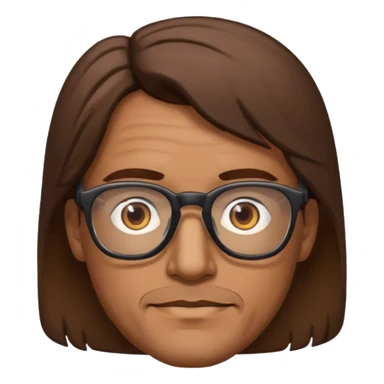 homme brun age moyen brun lunettes sticker