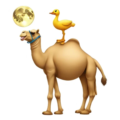 camel dressed as a duck tap dancing on the moon  sticker