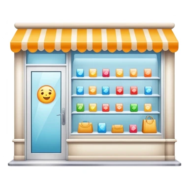 retail shop storefront with display window sticker