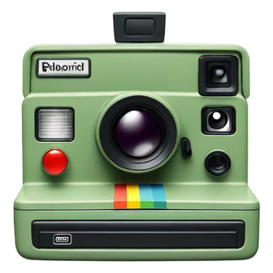 Polaroid camera sage green sticker