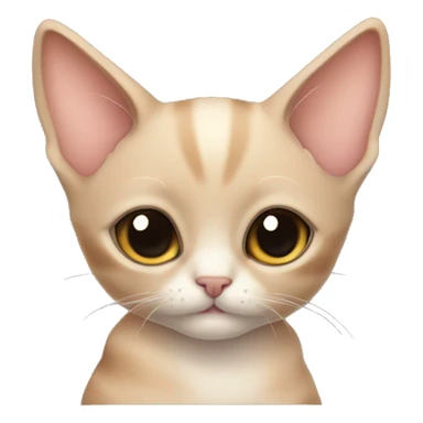 A reed-colored fold-eared kitten sticker