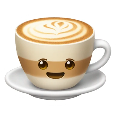 Coffee latte cup sticker