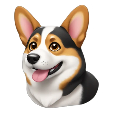 Sassy tricolor corgi sticker