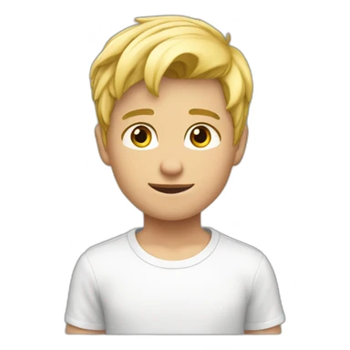 blondboy capblack  hairshort  shirtblack sticker