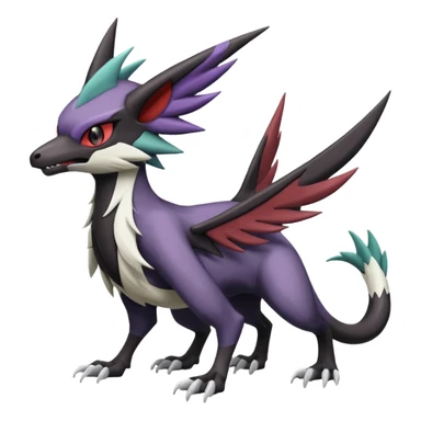 Noibat-Noivern-Mightyena-Silvally-Fakémon-hybrid-creature (full body)  sticker