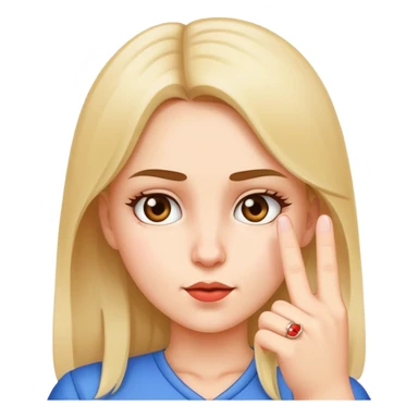 Girl showing the middle finger sticker