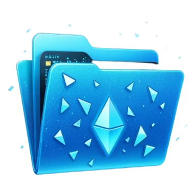 glitter past folder blue cyberpunk sticker