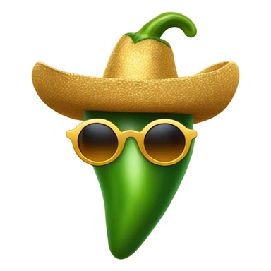 pepper with sombrero and sunglasses and golden necklace sticker