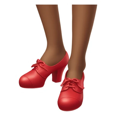 Red Chanel shoes on feet sticker