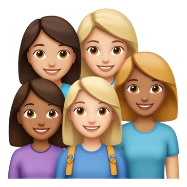 4 friends girls sticker