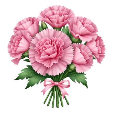 coquette bouquet of carnations pastel sticker