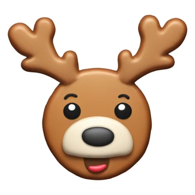 Reindeer gingerbread cookie sticker
