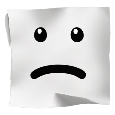 a square sheet of paper with sloppy text  sticker