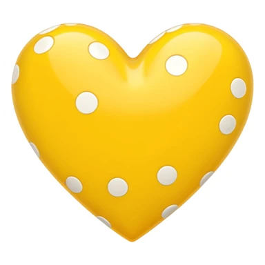 yellow heart with a polka dot pattern sticker