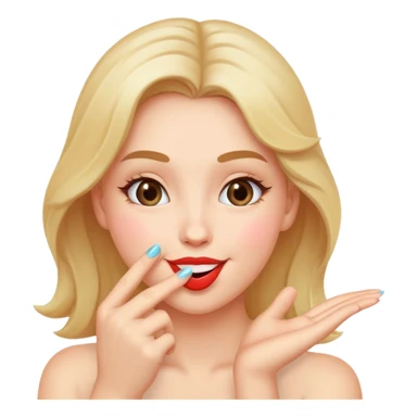 Blowing a kiss sticker