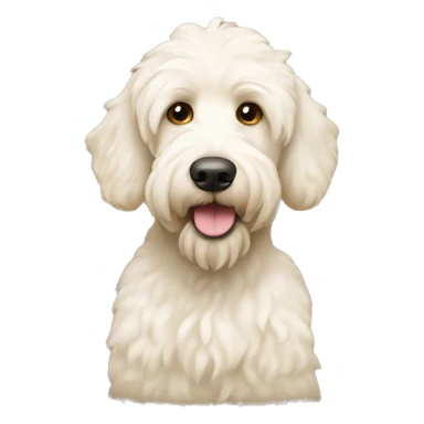 White labradoodle with beige ears sticker