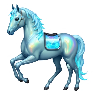 Sci fi Horse, fully holograms sticker