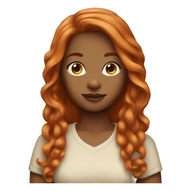 Beautiful girl with ginger hair sticker