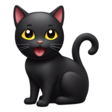 black cat + energy drink sticker