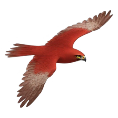 the red falcon is flying sticker
