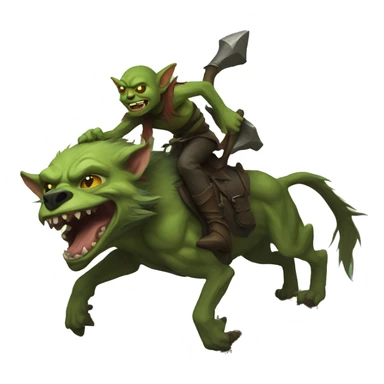 goblin riding a worg  sticker