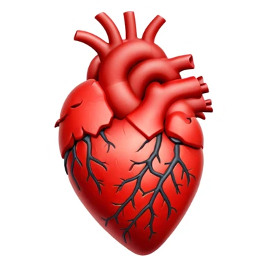 realistic beating heart, anatomical heart sticker