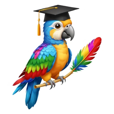 parrot graduate college sticker