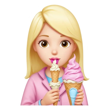 Lavdan dondurma yiyen kız Aİ VİDEO sticker