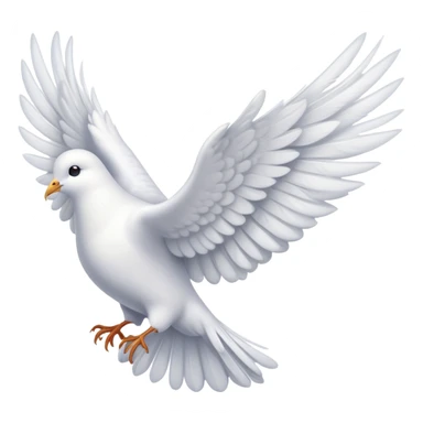cute white dove wing sticker