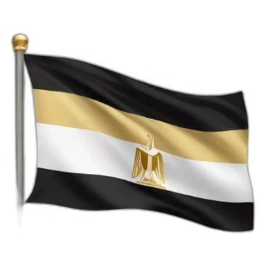 Egyptian flag waving on pole sticker