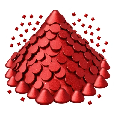 red glitter dead sticker