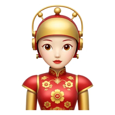 chinese robot, cheongsam
 sticker