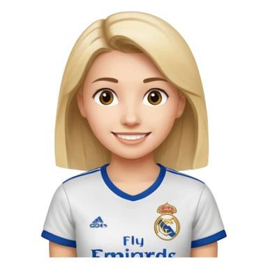 Girl with T-shirt real madrid sticker