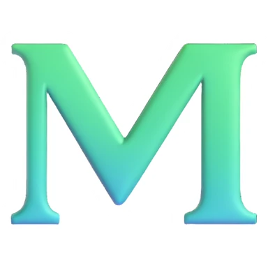 elegant furniture store logo with letter M sticker