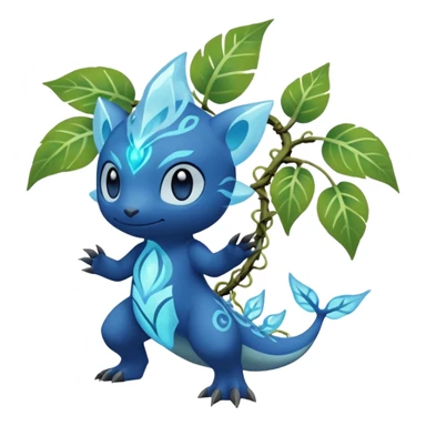 Elemental Exotic Tropical Celestial Sparky Fierce Viney Vinal Dusky Aurorus-Amaura-Auroras-Pokémon-Fakémon-creature sticker