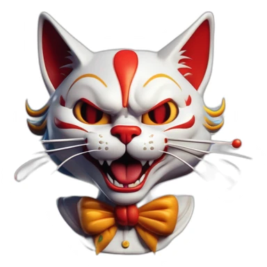 Gato y payaso  sticker