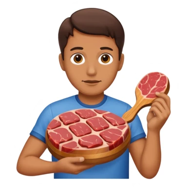 dejándole la carne sticker
